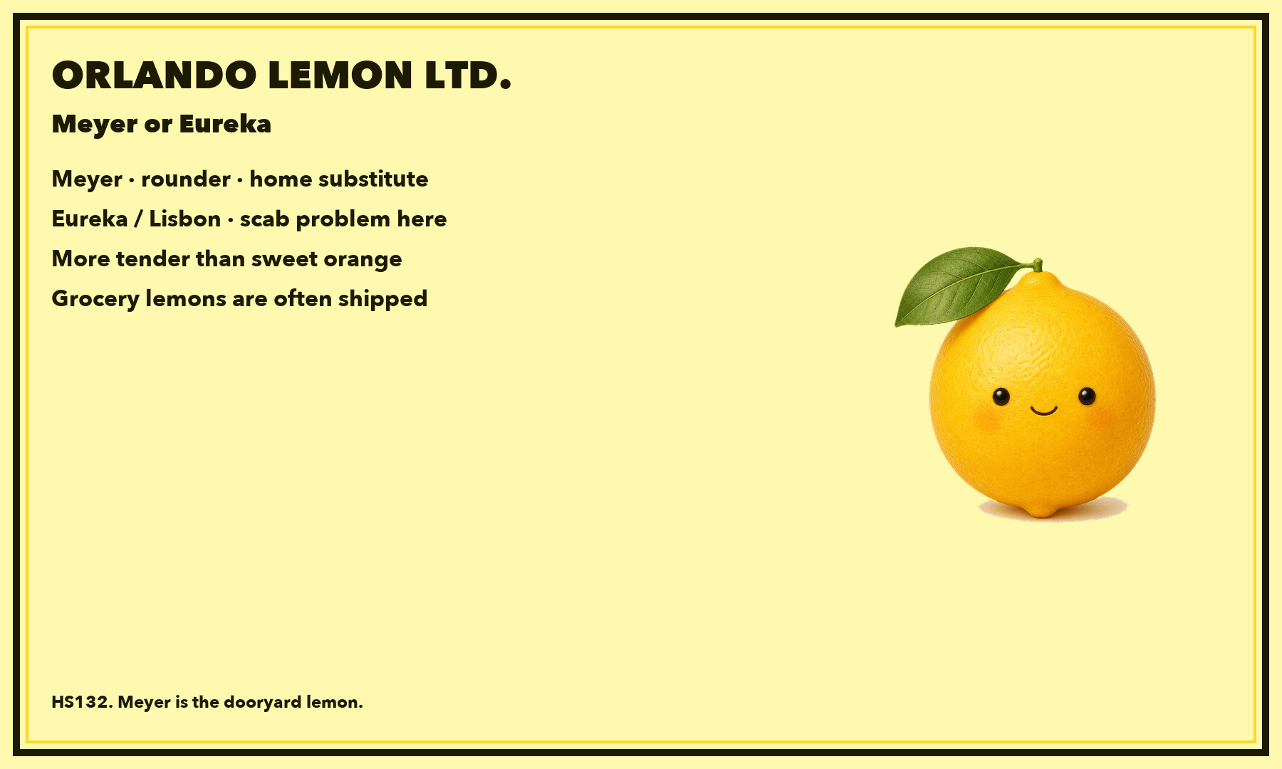 A lemon postcard
